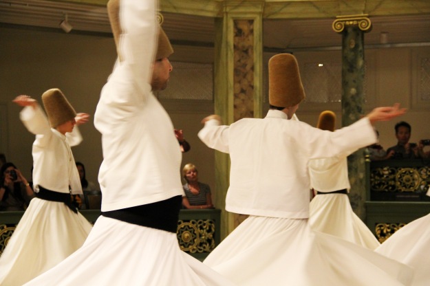 A whirling dervish ceremony